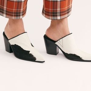 Jeffrey Campbell Cow Print Mules